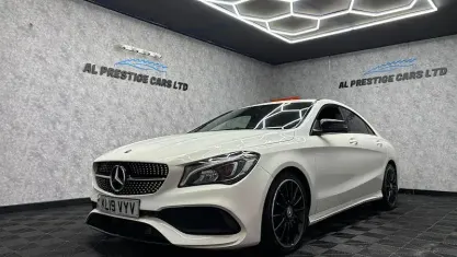 Used Mercedes CLA220 AMG line 170 HP (125 kW) 2019 White Coupe