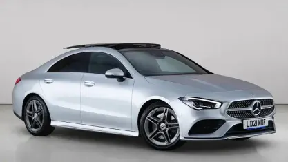 Used Mercedes CLA250 AMG line 224 HP (164 kW) 2021 Silver Coupe