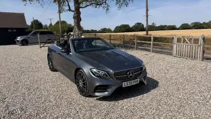 Used Mercedes E400 AMG line 340 HP (250 kW) 2020 Grey Cabriolet