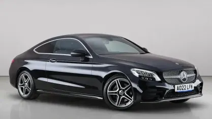 Used Mercedes C200 AMG line 184 HP (135 kW) 2022 Black Coupe