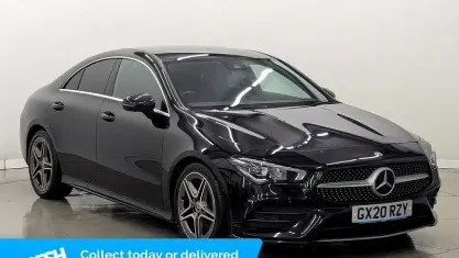 Used Mercedes CLA180 AMG line 136 HP (100 kW) 2020 Black Coupe