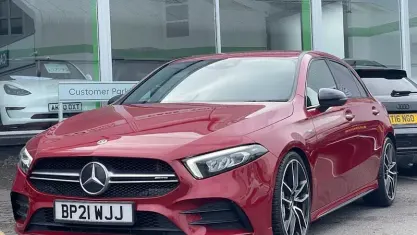 Used Mercedes A35 AMG Premium 306 HP (225 kW) 2021 Red Hatchback