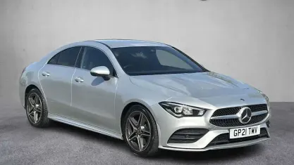 Used Mercedes CLA200 AMG line 163 HP (119 kW) 2021 Silver Coupe