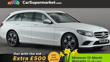 Used Mercedes C200 184 HP (135 kW) 2019 White Estate
