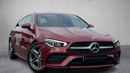 Used Mercedes CLA180 AMG line 136 HP (100 kW) 2022 Red Coupe