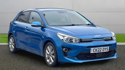 Used Kia Rio 120 HP (88 kW) 2022 Blue Hatchback