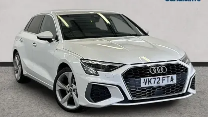 Used Audi A3 Sportback S-Line 150 HP (110 kW) 2022 White Hatchback