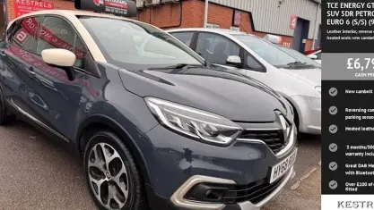 Used Renault Captur GT-Line 90 HP (66 kW) 2018 Blue/cream SUV