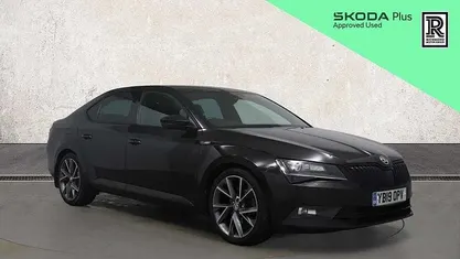 Used Skoda Superb SportlinePlus 190 HP (139 kW) 2019 Black Hatchback