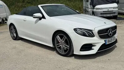 Used Mercedes E220 AMG line 194 HP (142 kW) 2019 White Cabriolet