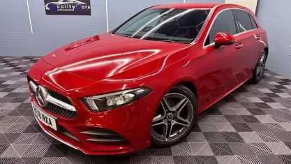 Used Mercedes A200 AMG line 163 HP (119 kW) 2018 Red Hatchback