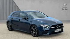 Denim blue metallic Used 2022 Mercedes A180 Executive Hatchback | £20,770 (Fair price)