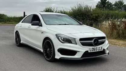 Used Mercedes CLA45 AMG AMG 381 HP (280 kW) 2015 White Coupe
