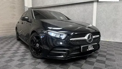 Used Mercedes A200 AMG line 163 HP (119 kW) 2018 Black Hatchback