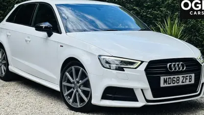 Used Audi A3 Sportback Black Edition 116 HP (85 kW) 2018 White Hatchback