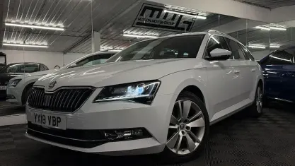 Used Skoda Superb SE L Executive 150 HP (110 kW) 2018 White Estate