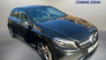 Used Mercedes A180 AMG line 109 HP (80 kW) 2018 Black Hatchback