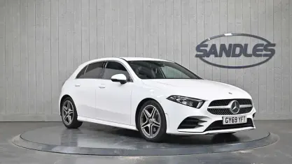 Used Mercedes A180 AMG line 116 HP (85 kW) 2019 White Hatchback