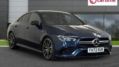 Used Mercedes CLA35 AMG Premium 306 HP (225 kW) 2022 Blue Coupe