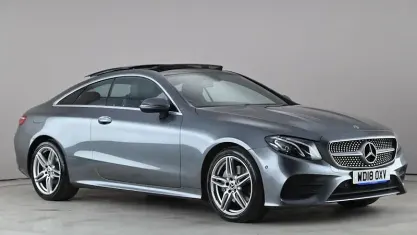Used Mercedes E220 AMG Line Premium 194 HP (142 kW) 2018 Grey Coupe