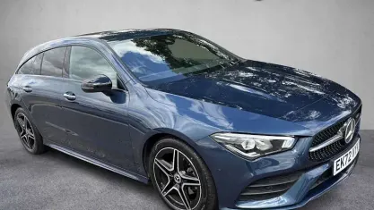Used Mercedes CLA180 AMG line 136 HP (100 kW) 2022 Blue Coupe