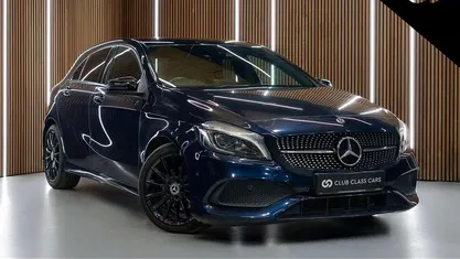 Used Mercedes A200 AMG Line Premium 136 HP (100 kW) 2017 Blue Hatchback