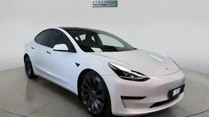 Used Tesla Model 3 Performance 461 kW (627 HP) 2021 White Sedan
