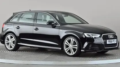 Used Audi A3 Sportback S-Line 150 HP (110 kW) 2018 Black Hatchback