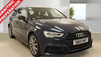 Used Audi A3 Sportback Black Edition 150 HP (110 kW) 2019 Blue Hatchback