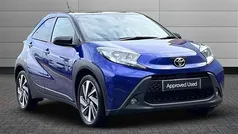 Juniper blue with black Used 2023 Toyota Aygo Hatchback | £12,595 (Fair price)