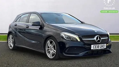 Used Mercedes A180 AMG Line Premium 122 HP (89 kW) 2018 Black Hatchback