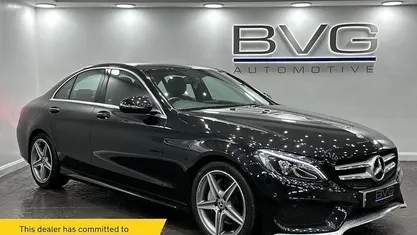 Black Used 2018 Mercedes C200 AMG line Sedan | £14,994 (Fair price)