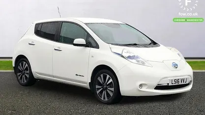 White Used 2016 Nissan Leaf Tekna Hatchback | £5,599 (Fair price)