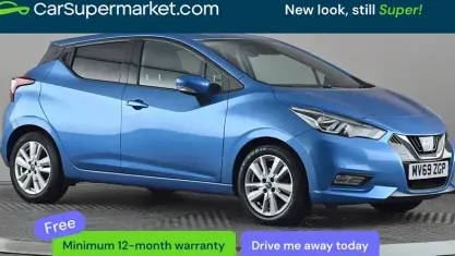 Używany Nissan Micra Acenta 101 KM (74 kW) 2019 Niebieski Hatchback