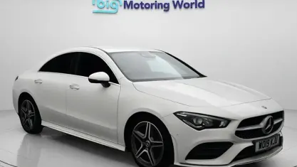 Used Mercedes CLA180 AMG line 136 HP (100 kW) 2019 White Coupe