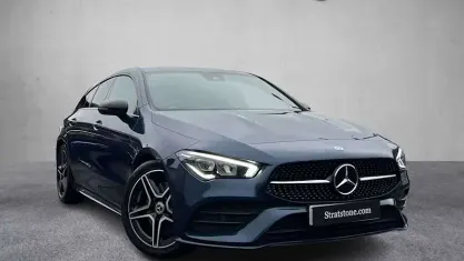 Used Mercedes CLA200 AMG line 163 HP (119 kW) 2023 Blue Coupe