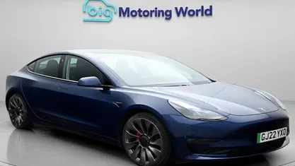 Used Tesla Model 3 Performance 355 kW (483 HP) 2022 Blue Sedan