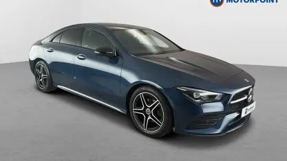 Used Mercedes CLA180 AMG line 136 HP (100 kW) 2022 Blue Coupe