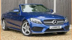 Brilliant blue Used 2017 Mercedes C220 AMG line Cabriolet | £17,450 (Fair price)