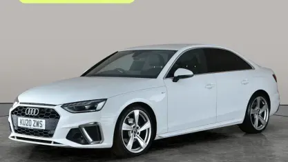Used Audi A4 S-Line 150 HP (110 kW) 2020 White Sedan
