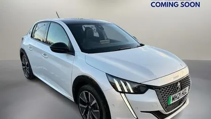 White Used 2021 Peugeot e-208 Premium Hatchback | £12,050 (Fair price)