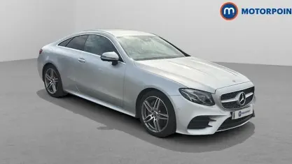 Used Mercedes E220 AMG line 194 HP (142 kW) 2021 Silver Coupe