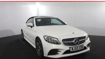 Used Mercedes C200 AMG line 198 HP (145 kW) 2019 White Cabriolet