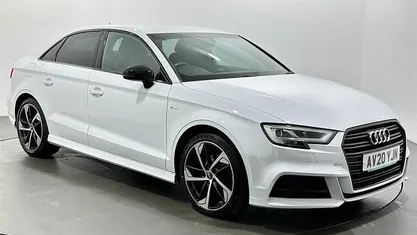 Used Audi A3 Black Edition 150 HP (110 kW) 2019 White Sedan