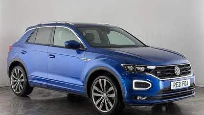 Used VW T-Roc R-line 150 HP (110 kW) 2021 Blue SUV