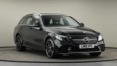 Obsidian black metallic finish Used 2019 Mercedes C220 AMG line Estate | £20,000 (Fair price)