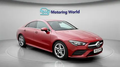 Used Mercedes CLA200 AMG line 163 HP (119 kW) 2022 Red Coupe