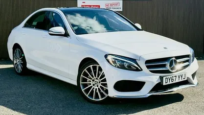 Used Mercedes C220 AMG line 170 HP (125 kW) 2017 White Sedan
