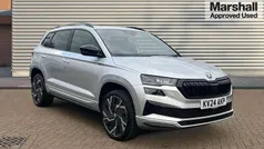 Brilliant silver metallic Used 2024 Skoda Karoq SportLine SUV | £25,290 (Fair price)