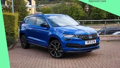 Race blue metallic Used 2021 Skoda Karoq SportLine SUV | £23,265 (Fair price)